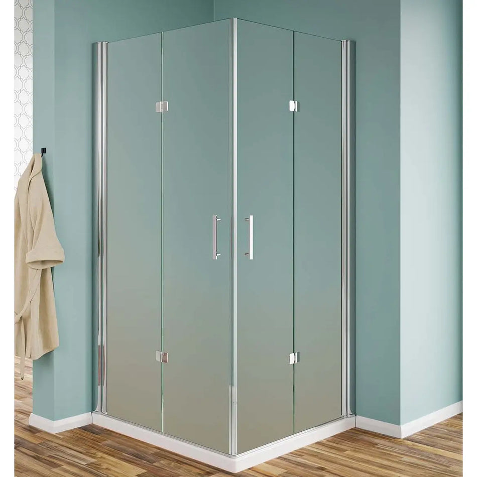 Box Doccia Opaco Due Lati Ad Anta A Libro Apertura Totale 6mm h190