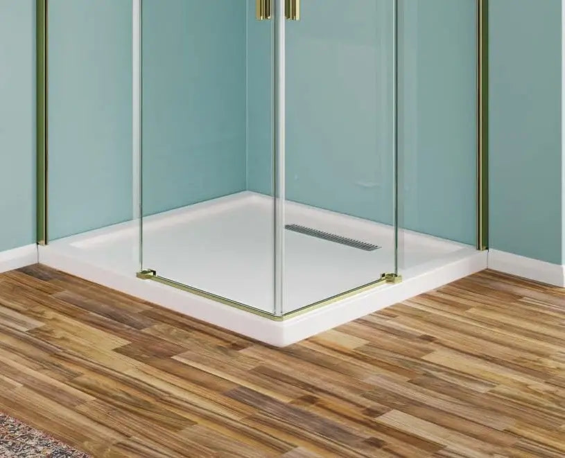 Box Doccia 8mm Profili Oro Doppia Scorrevole H190 Inox