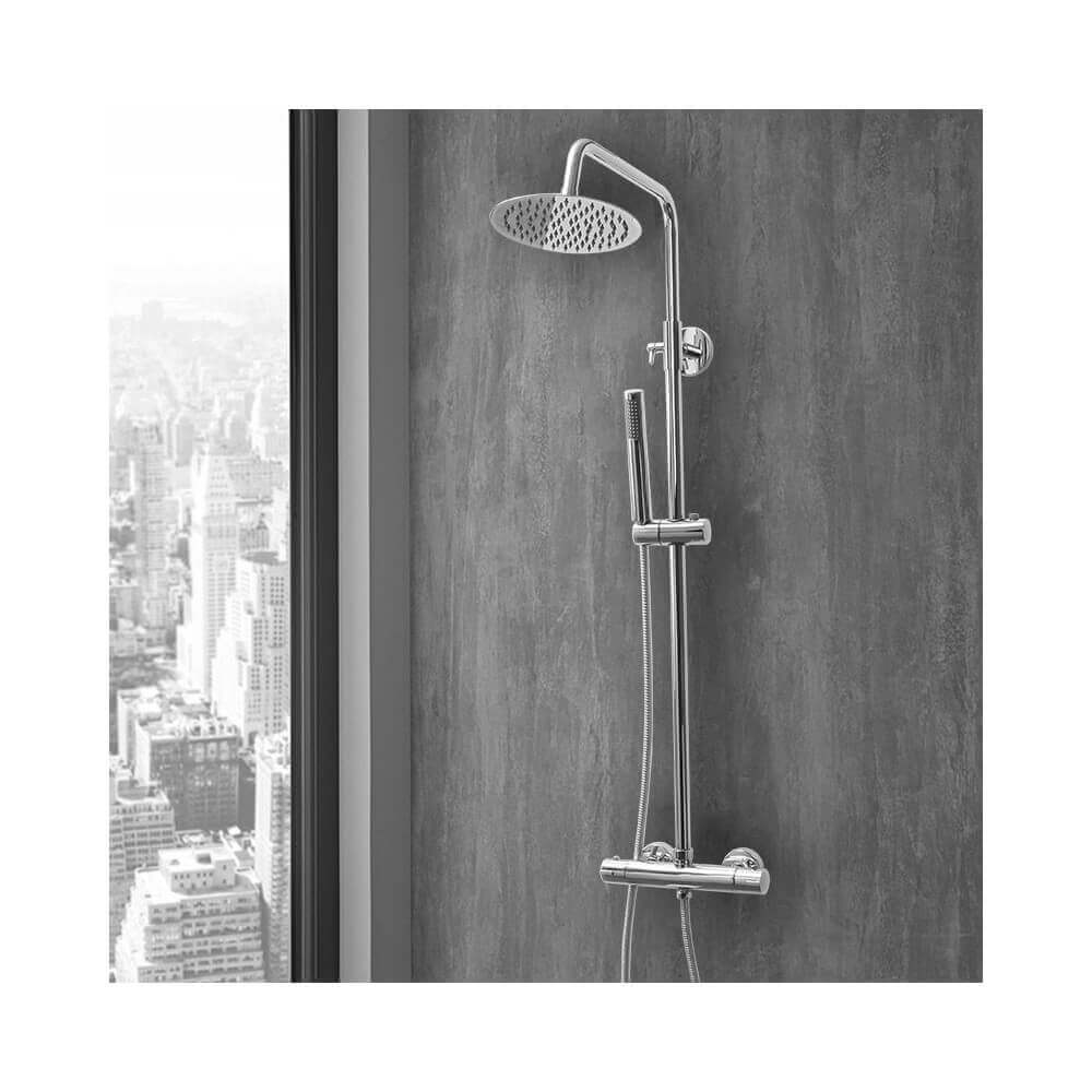 Colonna Doccia Senza Miscelatore, Kit Completo Di Doccia A Pioggia Soffione Doccia Da 25 4x 25 - Foto 10