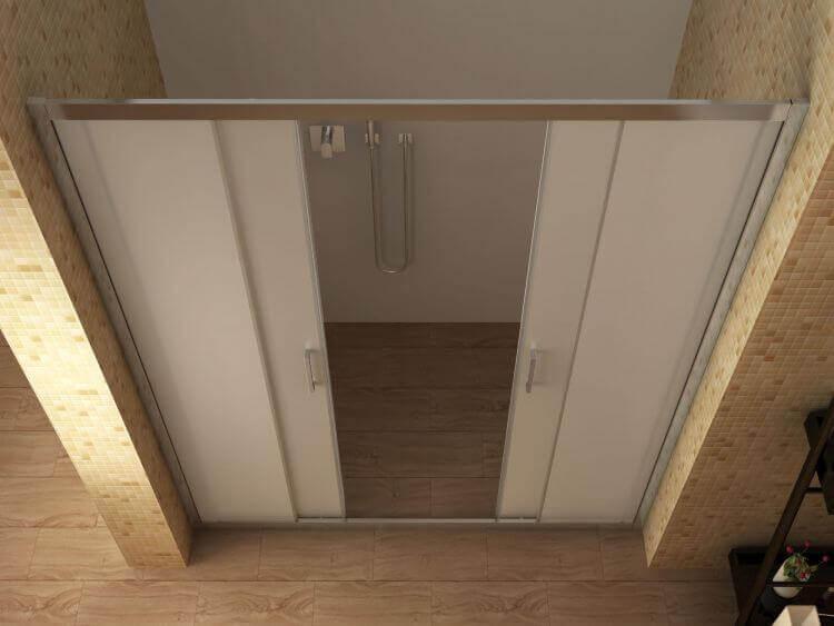 Porta Doccia 6mm Opaca Ingresso Centrale H190cm