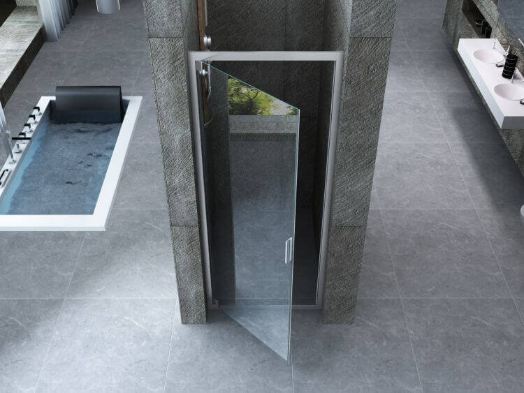 Porta Doccia Opaca Battente Interna o Esterna Pivot 6mm H190 Anticalcare