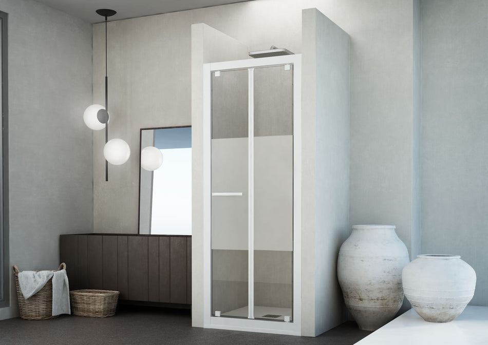 Porta Doccia Pieghevole 6mm Trasparente H200cm Anticalcare