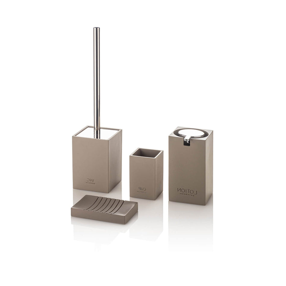 Set Completo Accessori Bagno Tortora