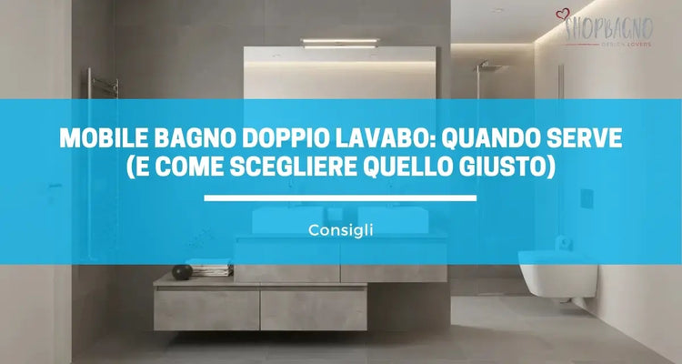 Mobile bagno sospeso 160cm con doppio lavabo in ceramica e specchio LED - Made in Italy