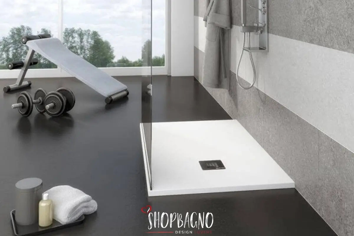 Piatto doccia rettangolare 70x90 in un bagno piccolo