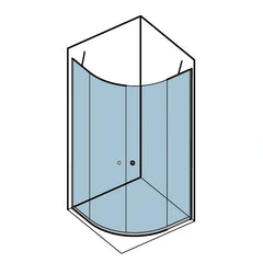 Box doccia semicircolari con anta battente o scorrevole