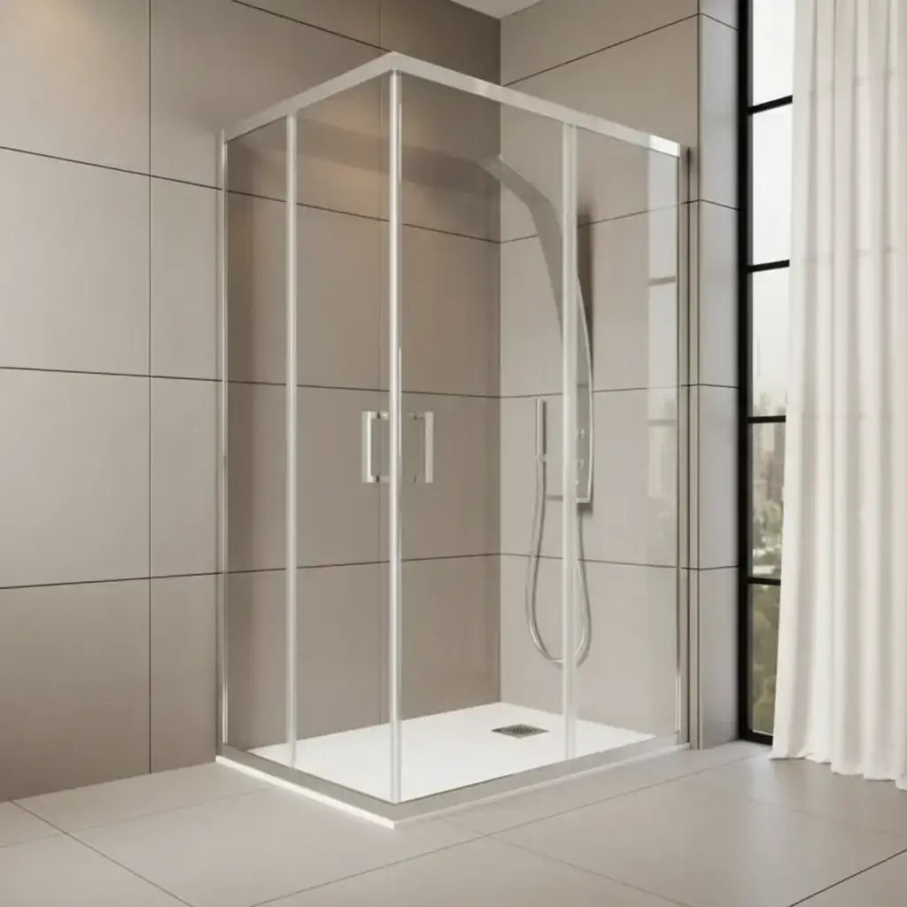 Box Doccia 70x90 H190 Trasparente Anticalcare 6mm Doppia Scorrevole