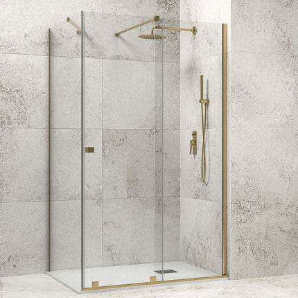Box Doccia Scorrevole Senza Profili 8mm Anticalcare H200 Oro