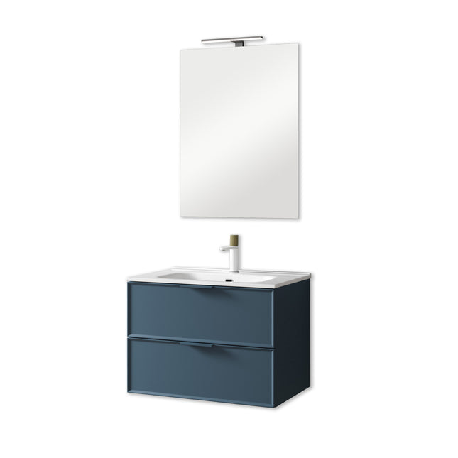 Composizione Bagno Sospesa 80cm - Zefira Blu