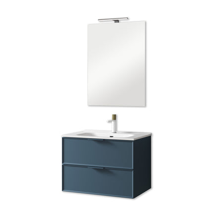 Composizione Bagno Sospesa 80cm - Zefira - Blu - Mobile Bagno TFT