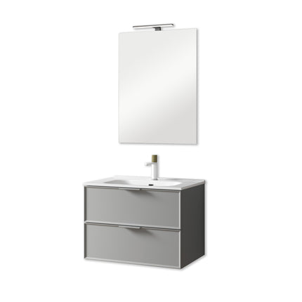 Composizione Bagno Sospesa 80cm - Zefira Grigio