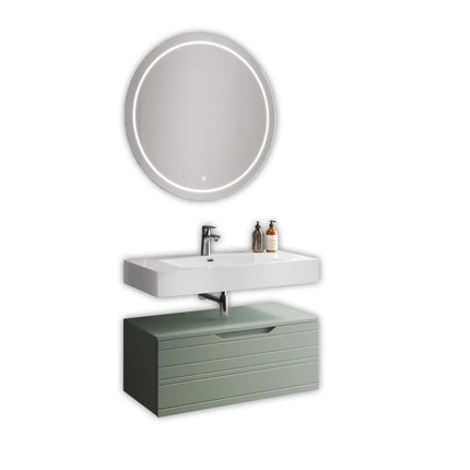 Composizione Bagno Sospesa 100cm Con Top Lavabo Scatolato - Solmira