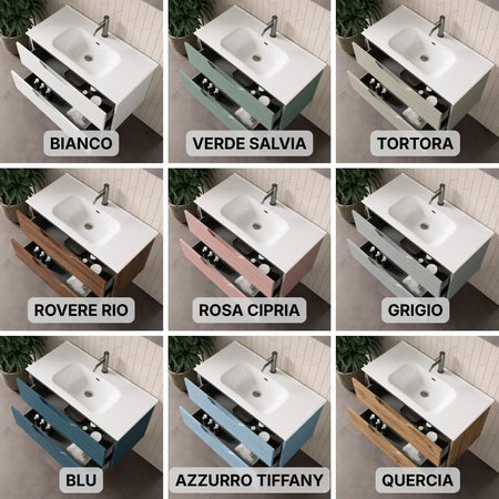 Composizione Bagno Sospesa 100cm - Solmira