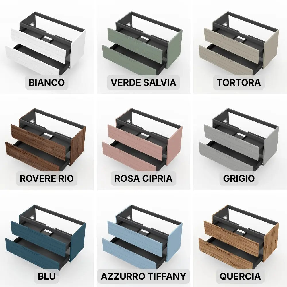 Composizione Bagno Sospesa 100cm - Solmira