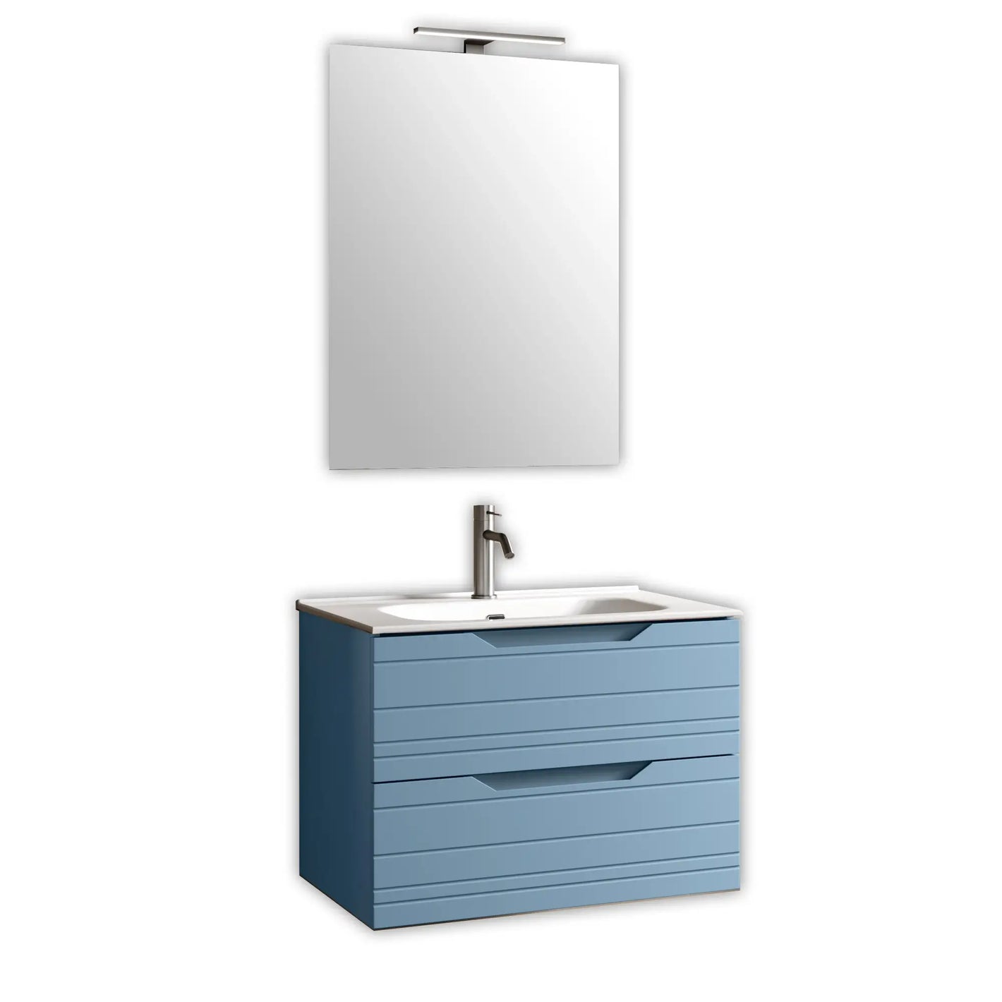 Composizione Bagno Sospesa 80cm - Solmira Azzurro Tiffany
