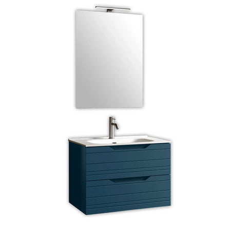 Composizione Bagno Sospesa 80cm - Solmira Blu
