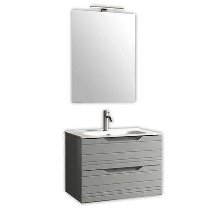 Composizione Bagno Sospesa 80cm - Solmira Grigio