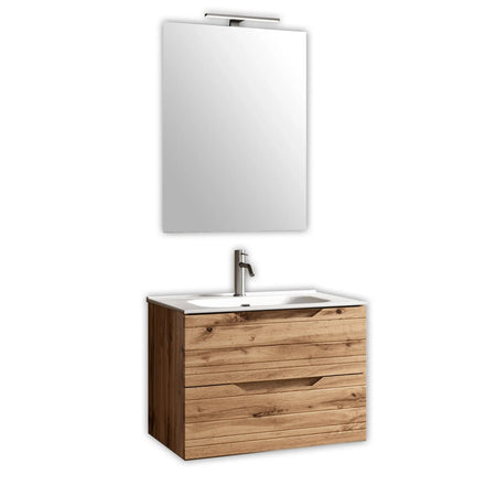 Composizione Bagno Sospesa 80cm - Solmira Quercia