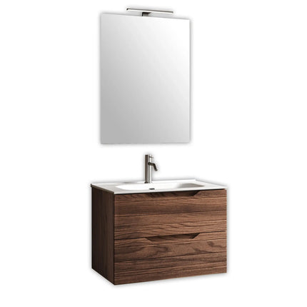 Composizione Bagno Sospesa 80cm - Solmira Rovere Rio