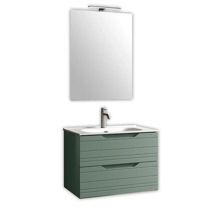 Composizione Bagno Sospesa 80cm - Solmira Verde Salvia