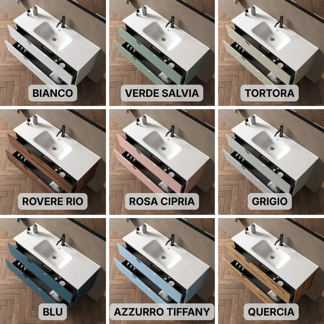 Composizione Bagno Sospesa 120cm - Solmira