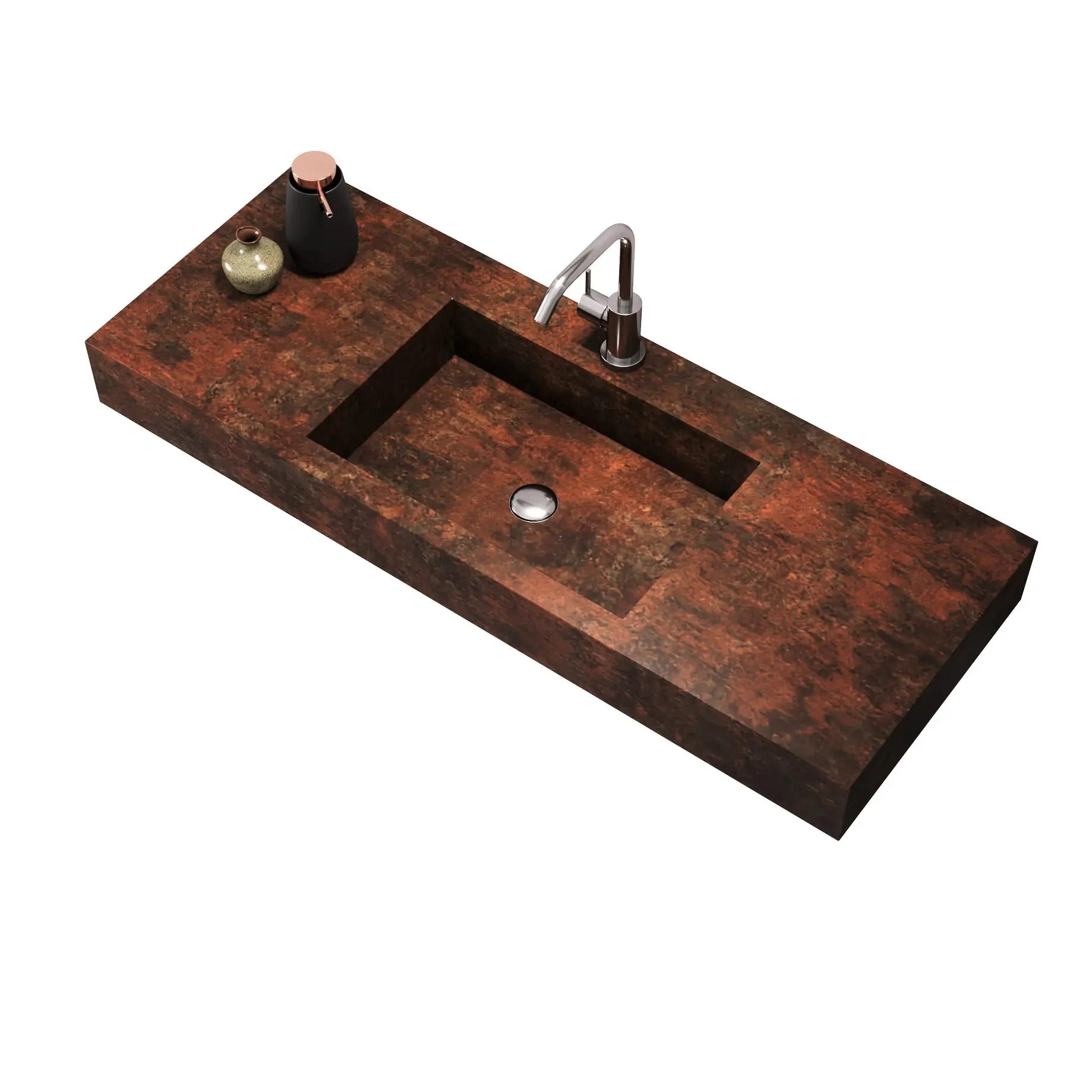 Composizione Bagno 90cm Con Vasca Integrata Cassetto E Specchio