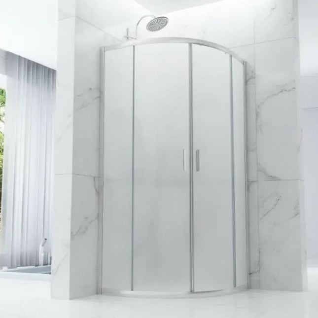 Box Doccia Semicircolare Opaco 6mm Doppia Scorrevole H190cm
