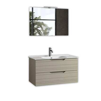 Composizione Bagno Sospesa 100cm - Solmira Tortora