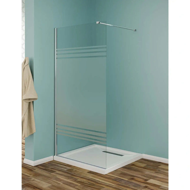 Parete Walk-In Vetro Temperato 8mm Profili Cromo — da 80 a 150 cm