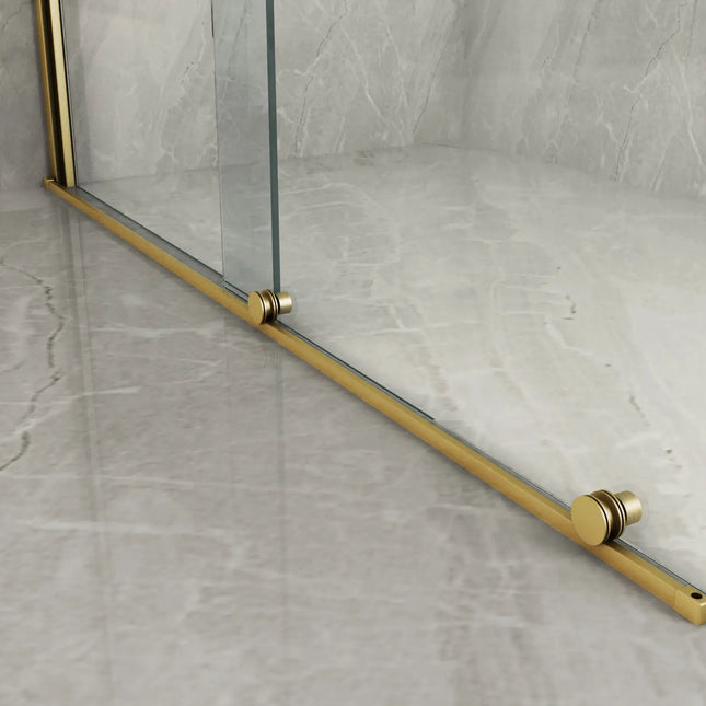 Parete Doccia Walk-In Scorrevole Profili Oro 8mm H195cm
