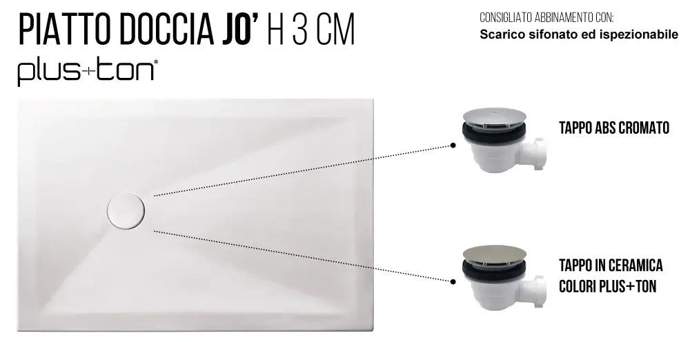 Piatto Doccia In Ceramica Spessore 3cm - Althea JO