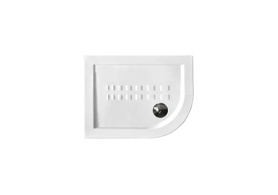 Piatto Doccia Semicircolare Ceramica Bianca H5.5cm - Althea ITO 72x90 Destro - Raggio 38 cm