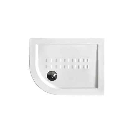 Piatto Doccia Semicircolare Ceramica Bianca H5.5cm - Althea ITO 72x90 Sinistro - Raggio 38 cm