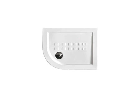 Piatto Doccia Semicircolare Ceramica Bianca H5.5cm - Althea ITO 72x90 Sinistro - Raggio 38 cm
