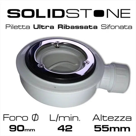 Piatto Doccia Solidstone Mineral Marmo Grafite H2.8cm Effetto Antracite - Shopbagno.it