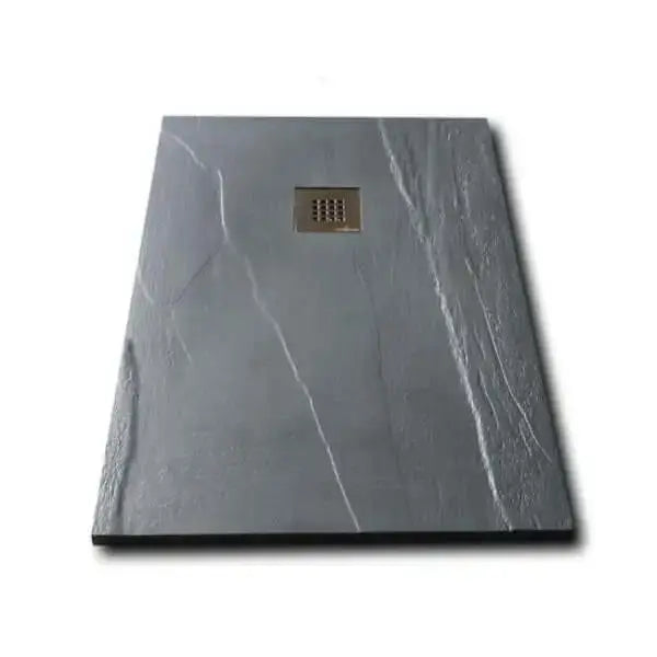 Piatto Doccia Solidstone Mineral Marmo Grafite H2.8cm Effetto Antracite - Shopbagno.it