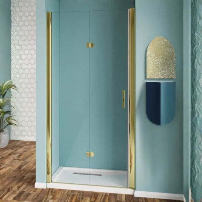 Porta Doccia a Libro H190cm Profili Oro