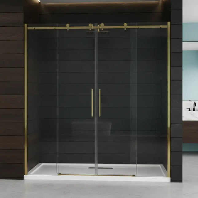 Porta Doccia Oro Doppio Scorrevole H190 Trasparente 8mm