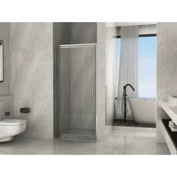 Porta Doccia Trasparente Ad Apertura Rototraslante H190cm Anticalcare