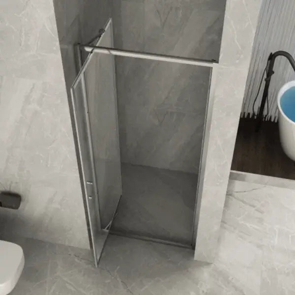 Porta Doccia Trasparente Ad Apertura Rototraslante H190cm Anticalcare
