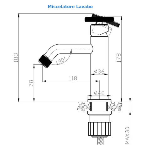 Set Rubinetteria Lavabo e Bidet Karag Inna