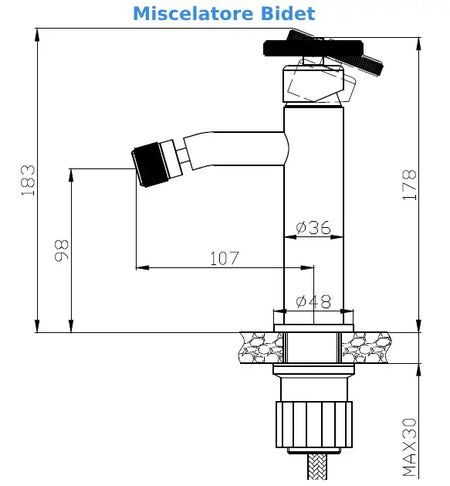 Set Rubinetteria Lavabo e Bidet Karag Inna