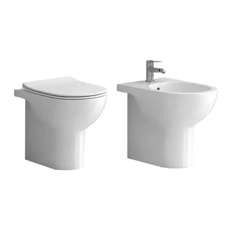 Coppia Sanitari A Terra Moderni Filo Muro - EOLIS - Shopbagno.it