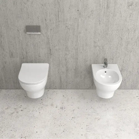 Coppia Sanitari Sospesi Moderni Filo Muro - EOLIS - Shopbagno.it