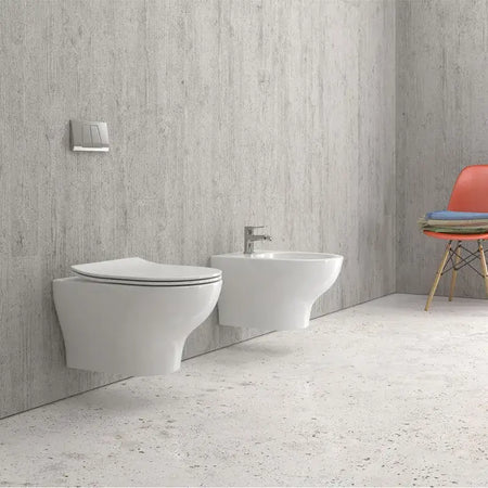 Coppia Sanitari Sospesi Moderni Filo Muro - EOLIS - Shopbagno.it