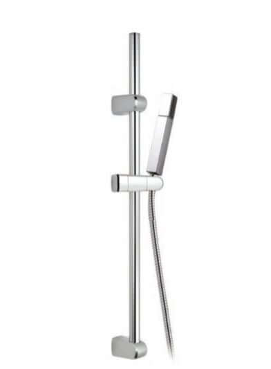 Asta Doccia Con Saliscendi In Ottone Cromato 60cm E Doccetta Moderna - W639E