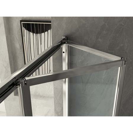 Box Doccia 6mm H190 Lato Fisso Più Anta a Libro Apertura Totale Con Telaio - Box Doccia