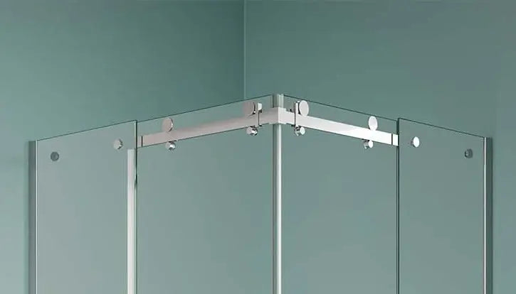 Box Doccia Opaco 8mm Doppia Anta Scorrevole H190 Acciaio Inox