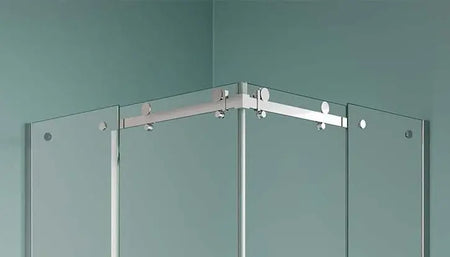 Box Doccia Opaco 8mm Doppia Anta Scorrevole H190 Acciaio Inox