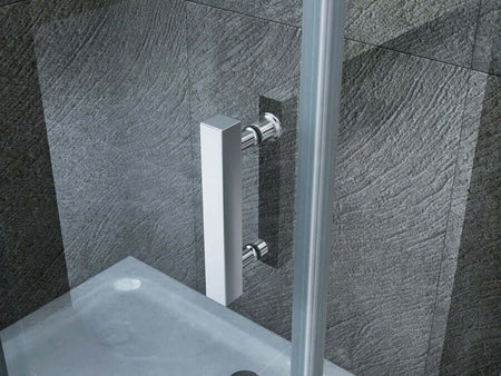 Box Doccia Anta Battente Interna Esterna Cristallo Trasparente 8mm H195 - Gemini